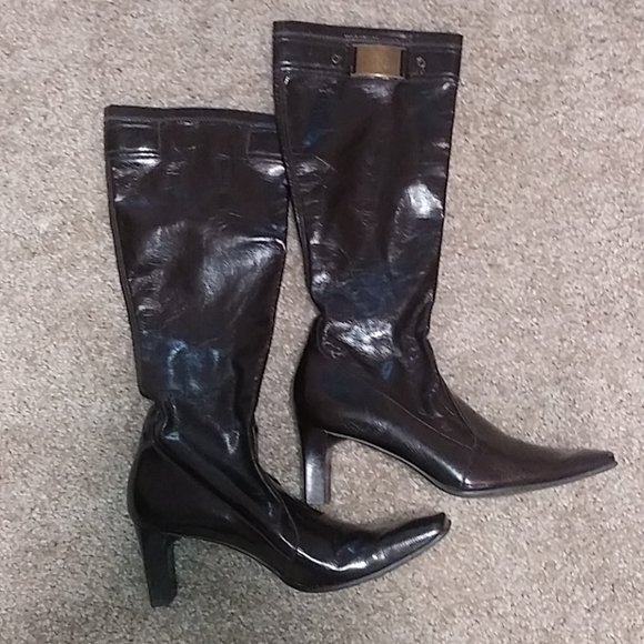 Good Condition Chocolate Brown Boots Size 8.5 - Picture 1 of 4